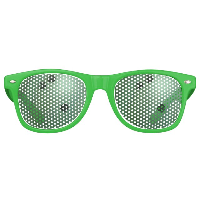 Cool Green Bowling Ball Party Shades Sonnenbrille (Vorderseite)