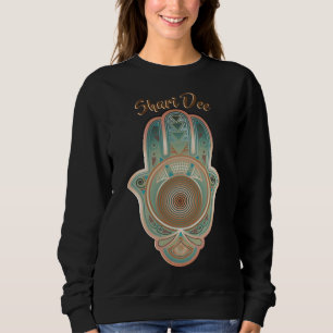 Cool Green Hamsa Hand Personalisiert Sweatshirt