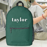 Cool Green Modern Minimalistisch einfach, stilvoll Bedruckter Rucksack<br><div class="desc">Das Coole Emerald Green Modern Minimalistisch Simple Stylish Trendy Printed Backpack ist ein vielseitiges und personalisiertes Accessoire, das sich für verschiedenste Anforderungen eignet. Dieser Rucksack ist eine ausgezeichnete Wahl für die Versorgung von Schülern und Lehrern mit Schulmaterial, Catering für Lehrer und Schüler gleichermaßen. Mit seinem modernen und minimalistischen Design zeichnet...</div>