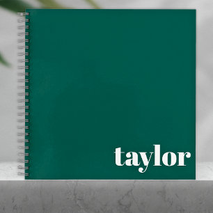 Cool Green Modern Minimalistisch Trendy Personalis Notizbuch