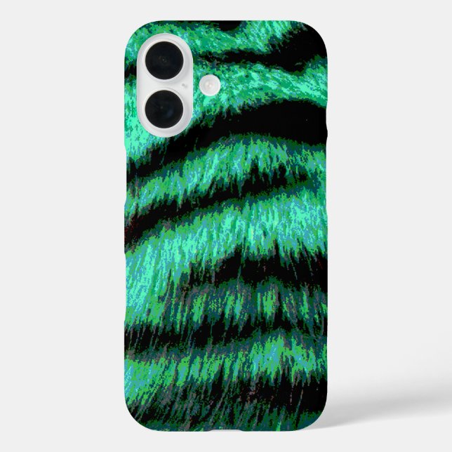Cool green neon tiger stripes Case-Mate iPhone hülle (Rückseite)