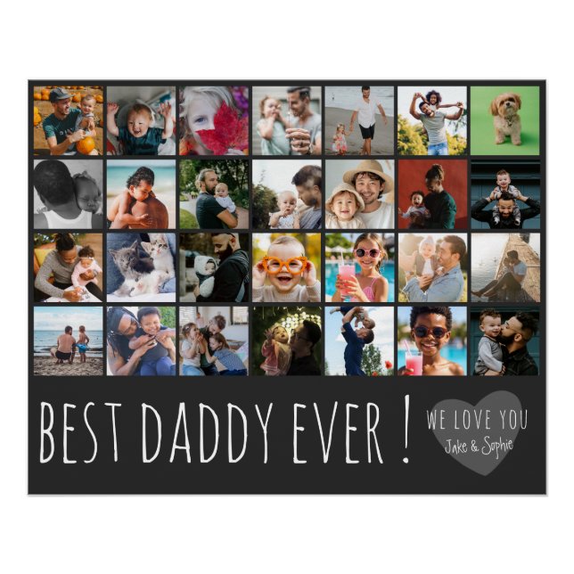 Cool Grey 28 Foto Bester Papa Aller Zeiten Poster (Vorderseite)