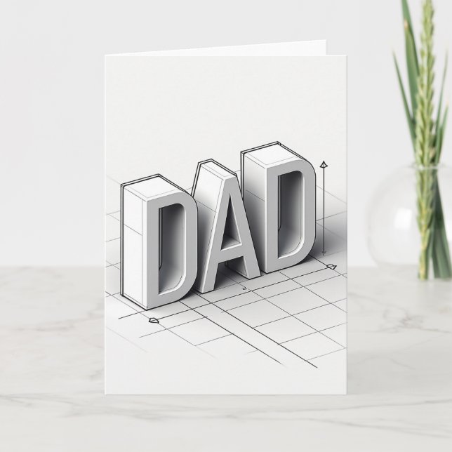 Cool Grey Dad Vatertagskarte Karte (Vorderseite)