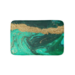 Cool-grüner Goldmarmor, Granit, Stone Textur Badematte