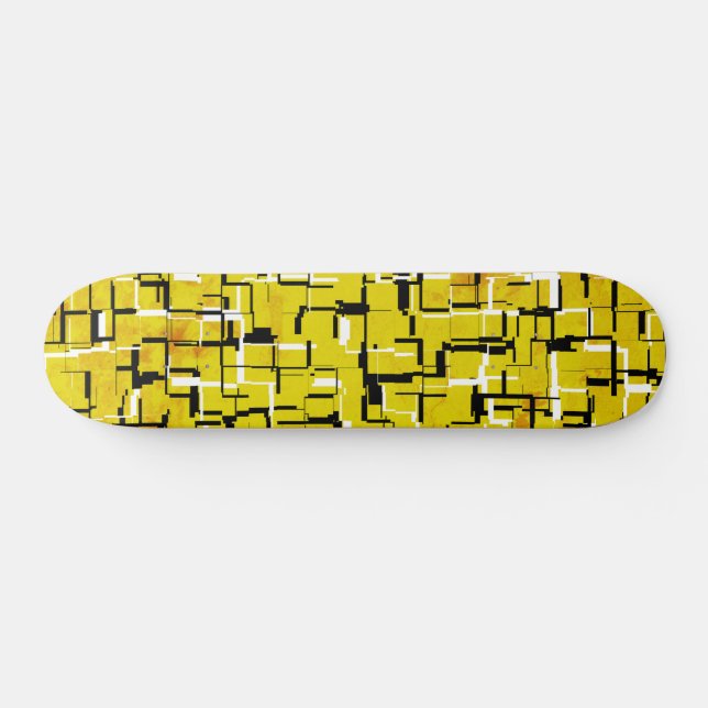 COOL Grunge Green Schwarz-weiß Skateboard (Horizontal)