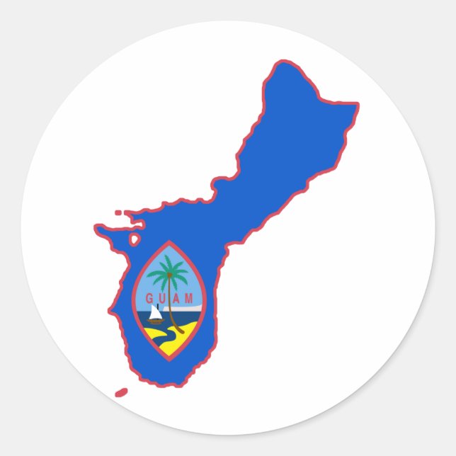 Cool Guam Runder Aufkleber (Vorderseite)