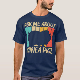 Cool Guinea Pig Design For Men Women Cavy Pet Rode T-Shirt