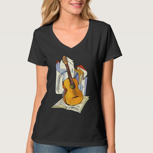 Cool Guitar Musical Instruments Guitarist Music T-Shirt (Vorderseite)