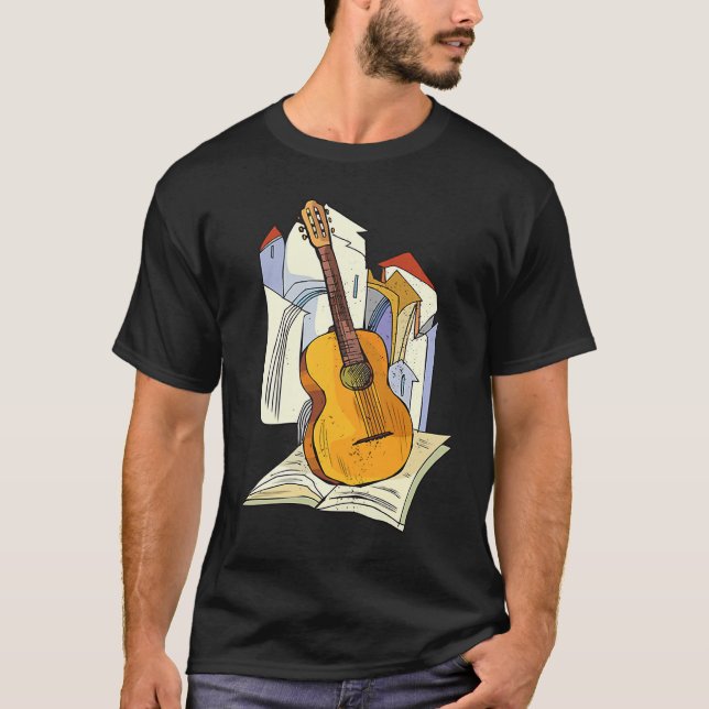 Cool Guitar Musical Instruments Guitarist Music T-Shirt (Vorderseite)