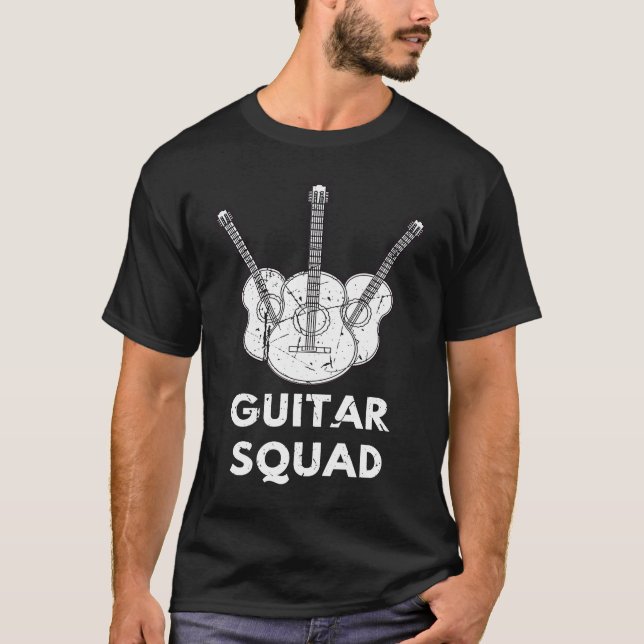 Cool Guitar Squad Guitarist Music Guitars Player T-Shirt (Vorderseite)