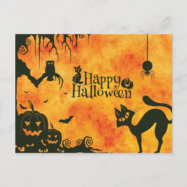 Cool Halloween Postkarte (Vorderseite)