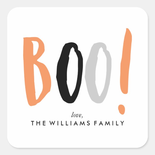 Cool Halloween Themed Quadratischer Aufkleber (Vorderseite)