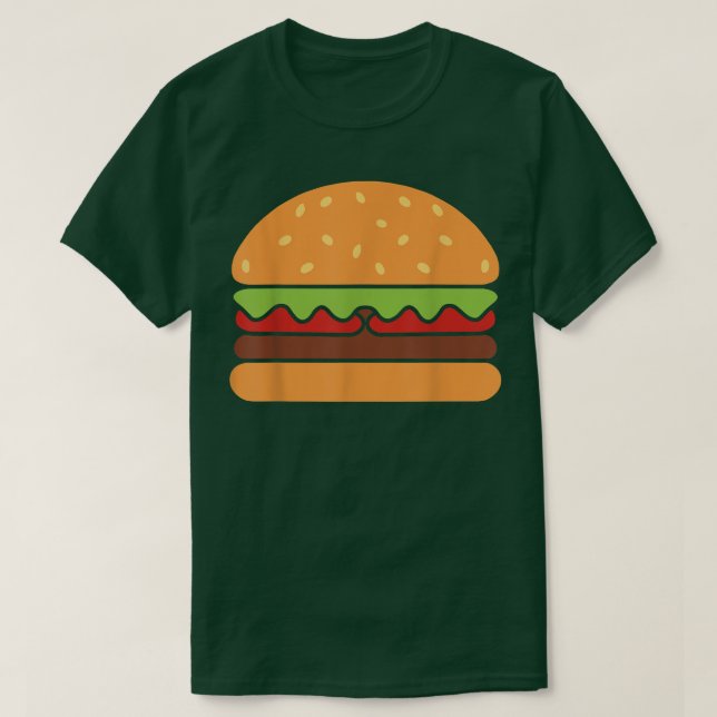 Cool Hamburger Art Men Minimalistisch Burger Che T-Shirt (Design vorne)