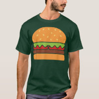 Cool Hamburger Art Men Minimalistisch Burger Che