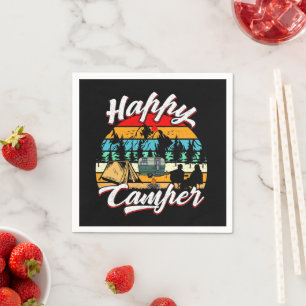 cool Happy Camper Party Serviette