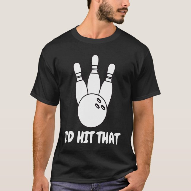 Cool hatte ich getroffen, dass Bowling Ball Button T-Shirt (Vorderseite)