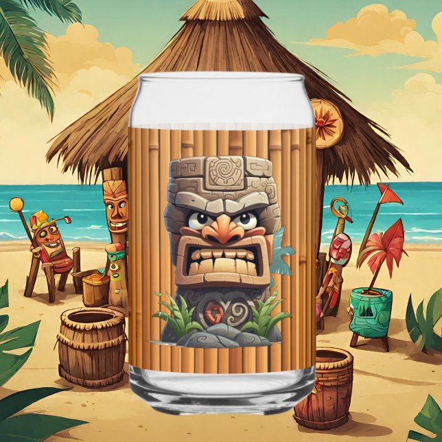 Cool Hawaii tiki Kopf Party Dosenglas (Von Creator hochgeladen)