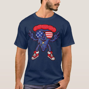 Cool Hawaiian Pizza American Flag Sonnenbrille 4th T-Shirt