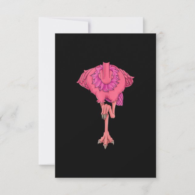 Cool Headless Flamingo Halloween Kostüm Funny Dankeskarte (Vorderseite)