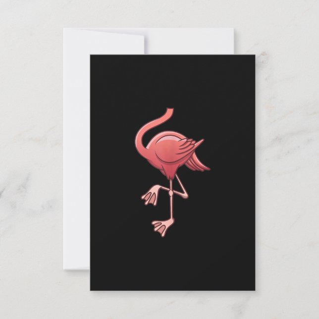 Cool Headless Flamingo Halloween Kostüm Funny RSVP Karte (Vorderseite)