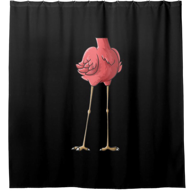 Cool Headless Flamingo Halloween Lazy Duschvorhang (Vorderseite)