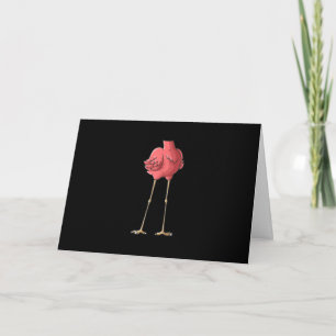 Cool Headless Flamingo Halloween Lazy Karte