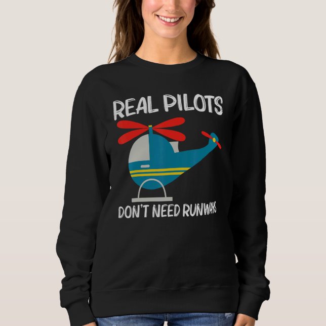 Cool Helicopter For Men Women Aircraft Aviation Pi Sweatshirt (Vorderseite)