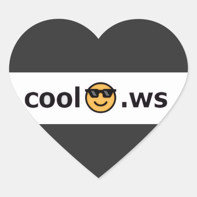 cool Herz-Aufkleber (Vorderseite)