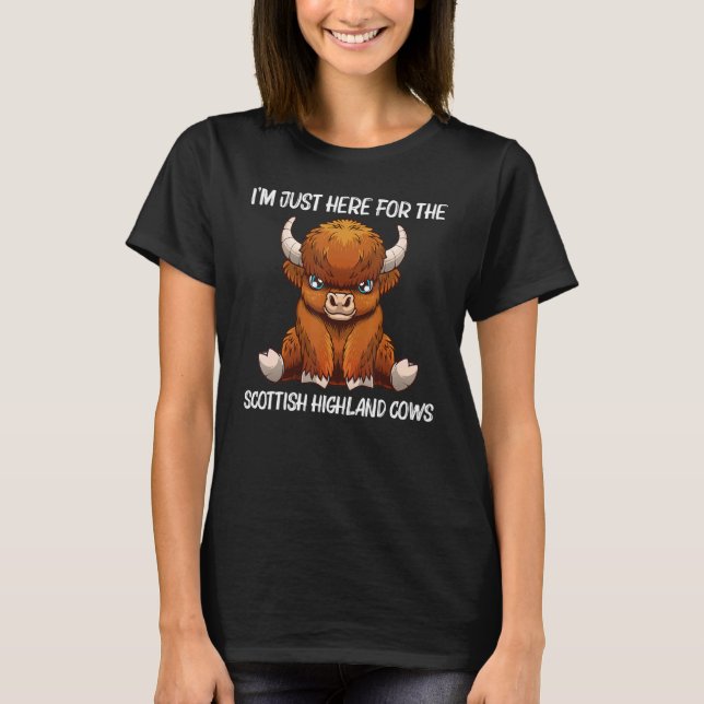 Cool Highland Cow For Men Women Scottish Cows Catt T-Shirt (Vorderseite)