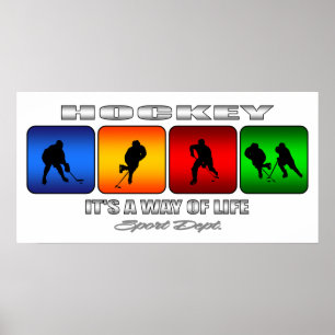 Cool Hockey Es ist eine Lebensart Poster