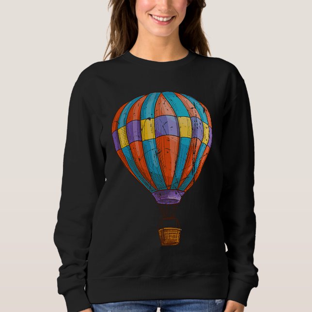 Cool Hot Air Balloon Design Ballooning Balloons Wo Sweatshirt (Vorderseite)