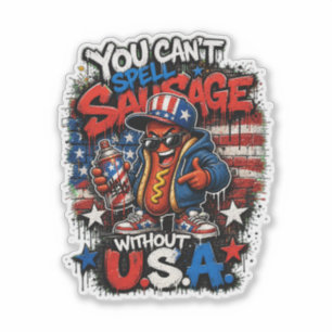 Cool Hot Dog USA Graffiti Streetwear T-Shirt Aufkleber