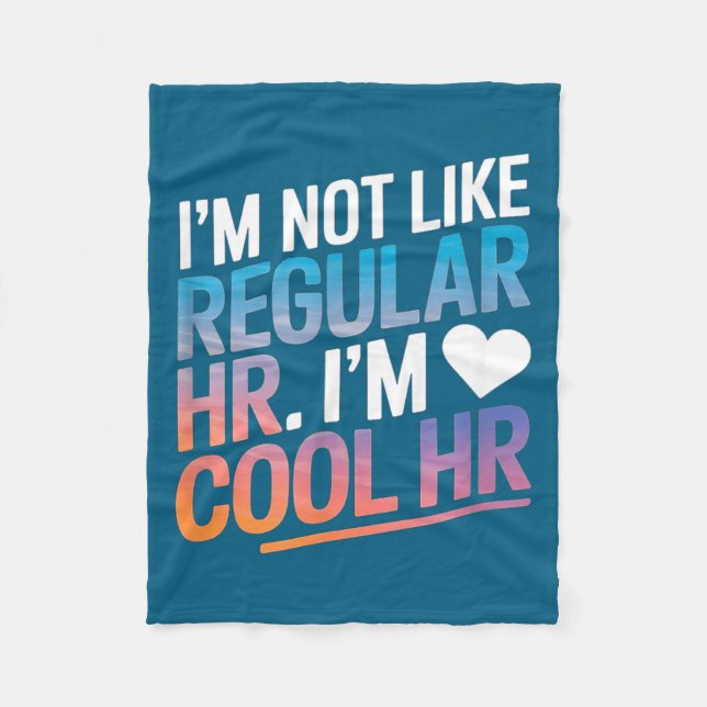 Cool Hr Funny Hr Office Quote Human Resources  Fleecedecke (Vorderseite)