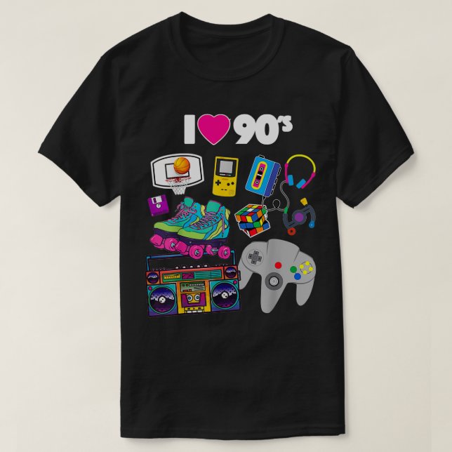 Cool I Heart Liebe 90x27s T-Shirt (Design vorne)