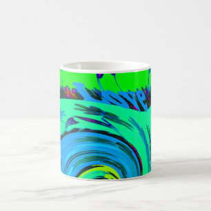 Cool I Liebe Hawaii: Design von Blumenmustern für Kaffeetasse