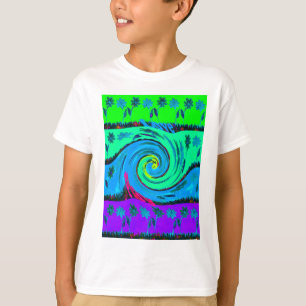 Cool I Liebe Hawaii: Design von Blumenmustern für T-Shirt