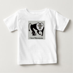 Cool I Liebe MAKAQUES - Gefährdete tierische Grafi Baby T-shirt