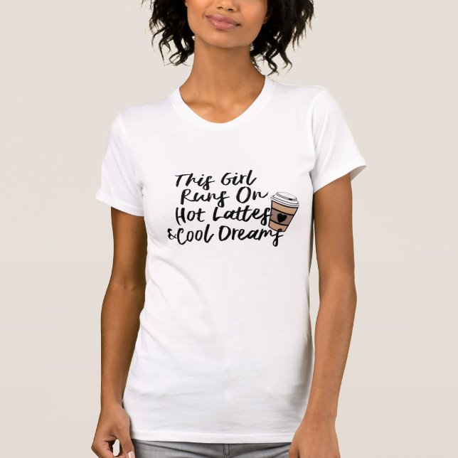 "Cool I Liebe You A Latte Coffee" Funny T - Shirt (Vorderseite)