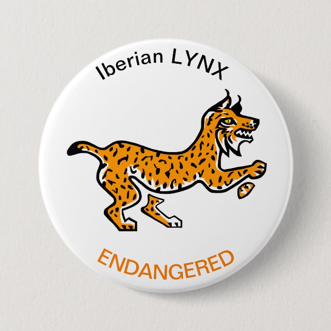 Cool Iberian LYNX - Animal activist - Wildlife - Button (Vorderseite)