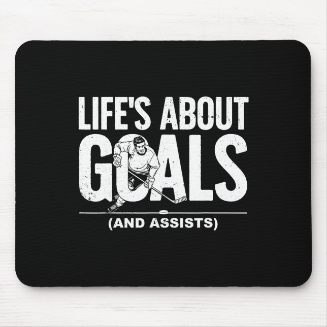 Cool Ice Hockey For Men Women Hockey Lover Goalie  Mousepad (Vorne)