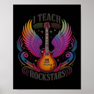 Cool, ich unterrichte Rockstars Lehrer Chor Squad Poster