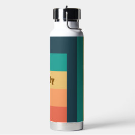 Cool im Stil bleibe - Retro gestreift Trinkflasche