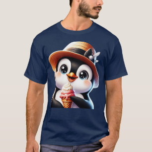 cool in der Sommerhitze mit diesem Spaß und whi bl T-Shirt