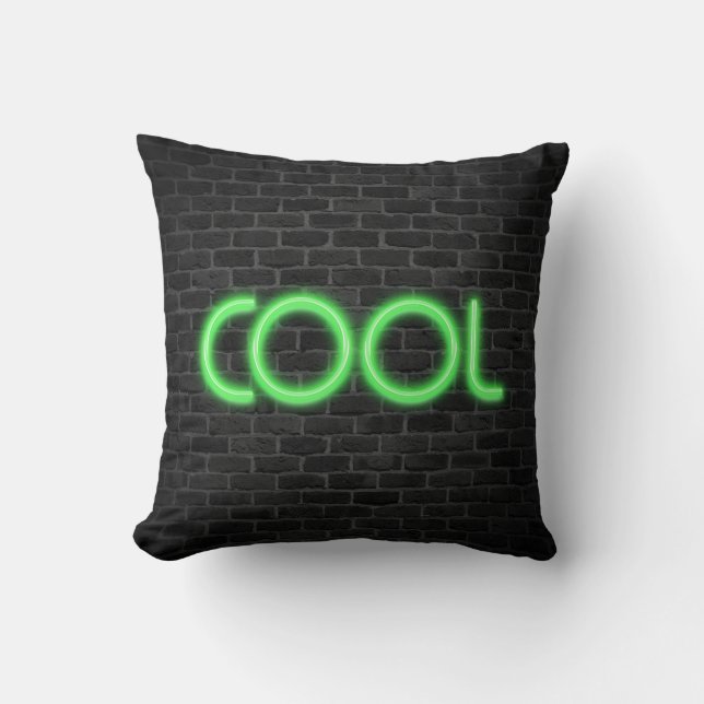 COOL in Neon Marquee Lights Kissen (Vorderseite)