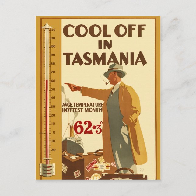 Cool in Tasmanien Postkarte (Vorderseite)