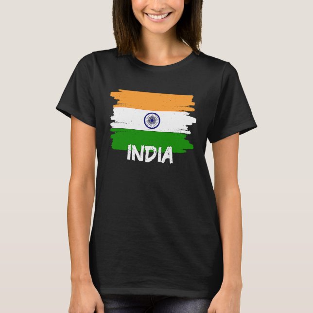 Cool India Flag T-Shirt (Vorderseite)