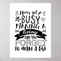 Cool inspirierendes Zitat-Poster Live Life Fullest