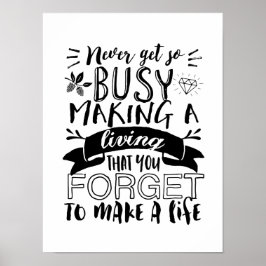 Cool inspirierendes Zitat-Poster Live Life Fullest Poster