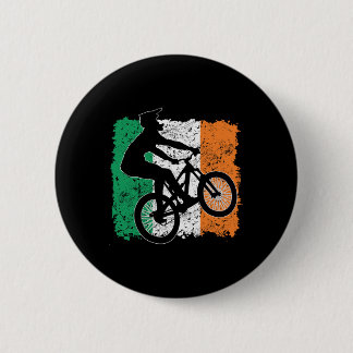 Cool Ireland Flag Vintage Irish Flag Mtb Mountain  Button