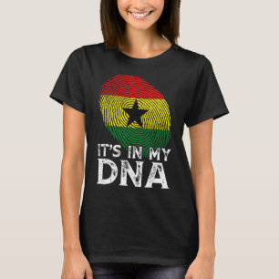 Cool ist es in meinem DNA-Ghana-Flag Fingerprint P T-Shirt